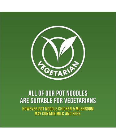 Pot Noodle Chicken & Mushroom vegetarian noodles Standard quick to make noodles 90 g - Buy Online on SooperMarket.com