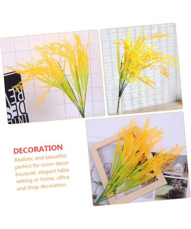 VINTORKY 4pcs 7 Simulated rice plants decor botanical decor artificial wheat ears Wheat Ear for Home wheat sheaves for natural home decor Creative Wheat Ear grain of wheat plastic wedding - Buy Online on SooperMarket.com