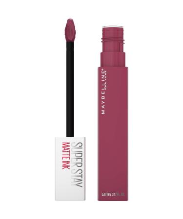 Maybelline Super Stay Matte Ink Liquid Lipstick Makeup  Long Lasting High Impact Color  Up to 16H Wear  Savant  Rose Pink  1 Count 155 SAVANT 0.17 Fl Oz (Pack of 1) 1 COUNT