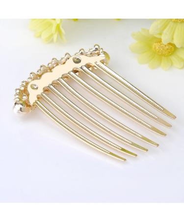 Ivory Pearl Crystal Wedding Bridal Hair Comb - Elegant Rhinestone Hairpin Accessory - Buy Online on SooperMarket.com