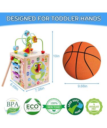 Shop Montessori Motor Cube Toys for 1-3 Year Olds | Activity Cubes for Babies 12-18 Months | Perfect Gift for Boys & Girls | Wooden Motor Skills Toys (Pink) - Buy Online on SooperMarket.com