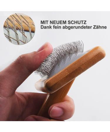 Premium Dog & Cat Brushes for Fur Care | Wood & Slicker Brushes for Short & Long Hair - Ideal for Knots & Subfur - Buy Online on SooperMarket.com