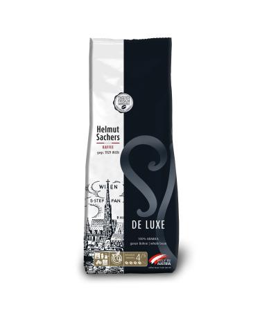 Helmut Sachers Coffee - De Luxe intensity 4/5 100% Arabica whole coffee beans 500g DeLuxe 500 g (1 pack)