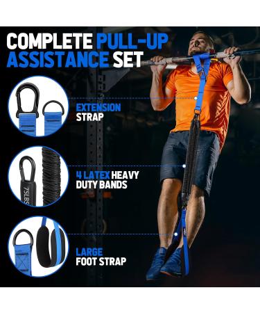 Heavy Duty Pull Up Assistance Bands | Adjustable Weight/Size with Fabric Feet Mats | Upgrade Your Strength Training - Buy Online on SooperMarket.com
