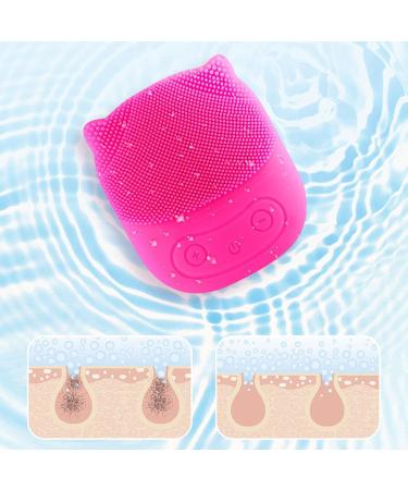 Toseky Face Exfoliator Scrubber | Penguin Shape Vibrating Face Scrub Brush - Rechargeable Wash Brush for Deep Cleaning Skin Waterproof Skin Care Face Brushes Red - Buy Online on SooperMarket.com