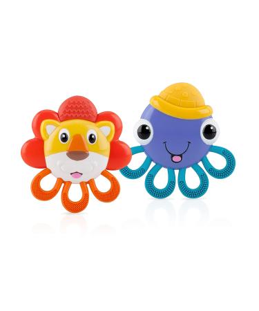 Nuby Vibe-Eez Lion Teether | Soothing Teething Toy for Babies - Buy Online on SooperMarket.com