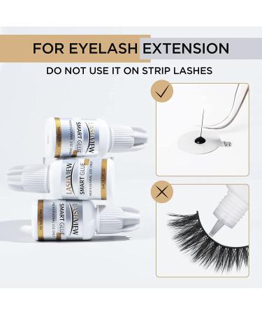 LASHVIEW 1s Extra Strong Eyelash Extension Glue 5ml - Professional Semi-Permanent Black Adhesive - Buy Online on SooperMarket.com
