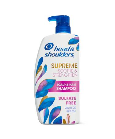 Head & Shoulders Supreme Sulfate Free Dandruff Shampoo with Argan Oil, Anti-Dandruff Treatment, Soothe & Strengthen, 28.2 Fl Oz