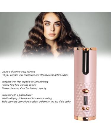 Automatic Curling Iron Cordless Hair Curler USB Rechargeable Hair Curling Wand Portable Electric Curling Iron with Digital Display for Hair Styling Fast Heating Hair Styling Tool - Buy Online on SooperMarket.com