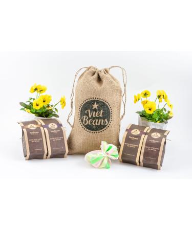 Coffee gift for coffee lovers - coffee in the coffee bag jute - Four varieties of exotic coffee in the jute bag - coffee Easter gift idea - gift for coffee drinker - whole bean whole beans