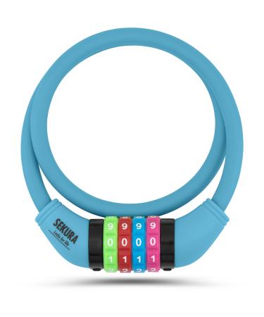B chel bicycle lock children I colorful and without key I numerical lock bike bicycle accessories children children bicycle lock bike accessories children 65cm - without bracket blue