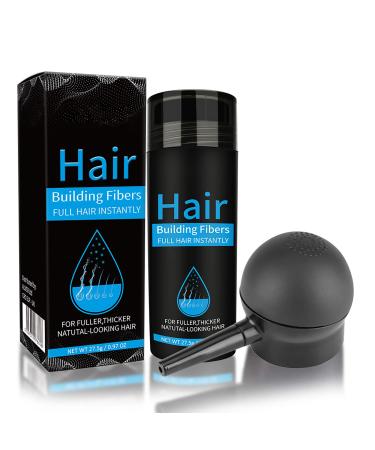 hair fibers powder for thinning hair & Hair Loss  Waterproof hair thickening with Spray Applicator for Men Women Bald Spots Filler Undetectable & Instant Thick Full Shiny Hair In 15 Seconds Dark Brown