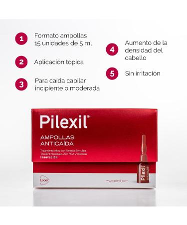 Buy Pilexil 15 AMP 5 ml - Effective Hair Loss Treatment | Fast International Shipping - Buy Online on SooperMarket.com