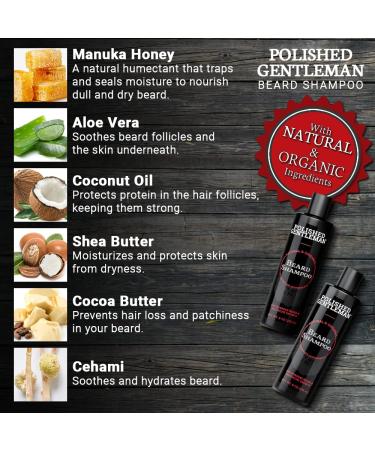 Beard Growth Kit: Shampoo, Conditioner, and Oil for Men - Biotin, Tea Tree Oil - Beard Care Set (4oz x2) - Buy Online on SooperMarket.com