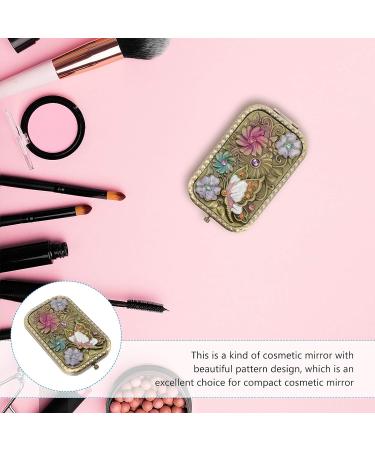 Lurrose Double Sided Vintage Handheld Makeup Mirror - Metal Cosmetic Mirror for Women - Buy Online on SooperMarket.com