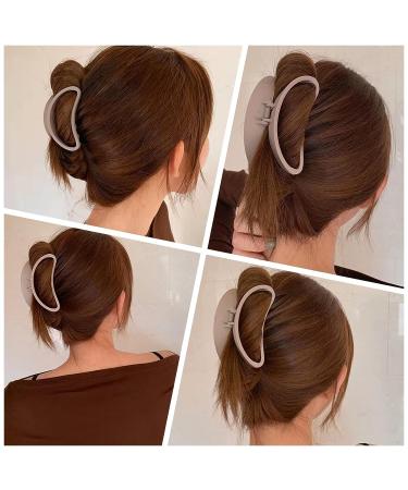 Big Hair Claw Clips - 4.5 Inch Non-Slip Matte Large Clips for Women - Strong Hold for Thick or Thin Hair - 5 Colors - Comfortable and Fashionable - Buy Online on SooperMarket.com