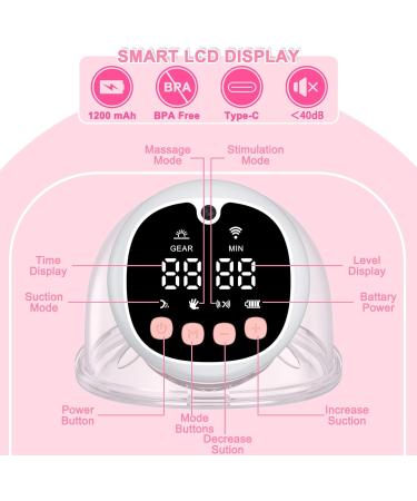 Portable Uleway Electric Milk Pump - Hands-Free Noise & Pain-Free | 3 Modes 9 Suction Levels LCD & Remote Control - Buy Online on SooperMarket.com
