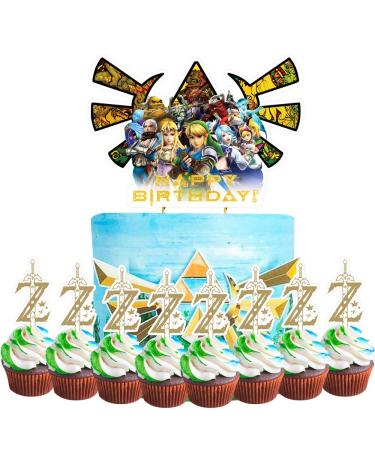 Party Supplies for Zelda Cake Topper Cupcake Toppers Theme Birthday Supplies Favors