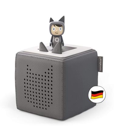 Tonies Toniebox starter set including 1 creative figure - audioplayer for audio books and songs for children easy to use wireless music box orLoudspeaker 7 hours battery anthracite