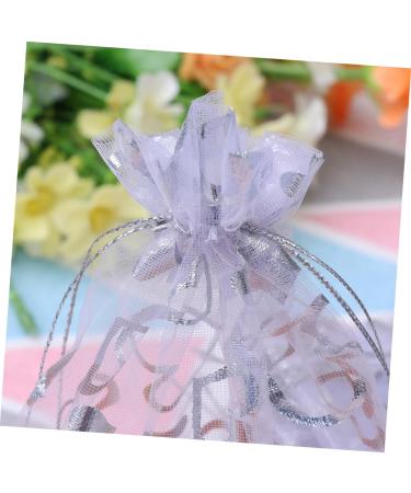 Anneome 100pcs Wedding Candy Pouch Mini Party Bags Packing Bag Bride Christmas Chocolate Candies 7X9cm Silver - Buy Online on SooperMarket.com