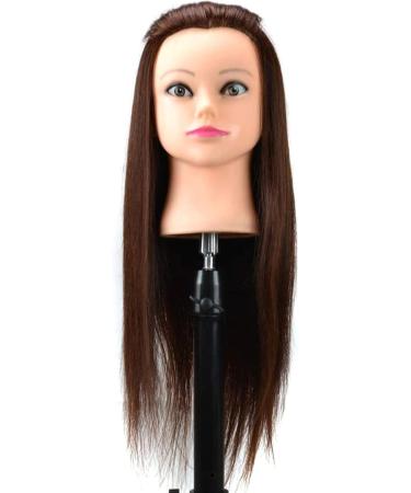 Adjustable Female Tailor Puppet with Human Hair - Training Curls & Styling Dummy Head for Wig Tailoring - Buy Online on SooperMarket.com