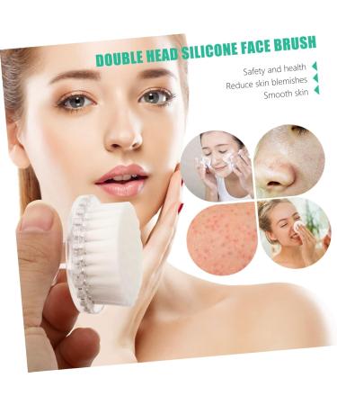 WOFASHPURET Cleansing Brush face Brush for Beauty Silicone scrubbers Facial Brush Manual Blackhead Scrubber Silicone Facial Brush Facial Cleansing Manual Brush pp Cleaning kit pores White - Buy Online on SooperMarket.com