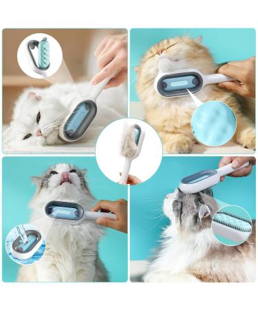 4-in-1 Cat Brush with Water Tank | Darryy Multifunctional Animal Hair Removal Comb for Cleaning Massaging & Grooming - Buy Online on SooperMarket.com