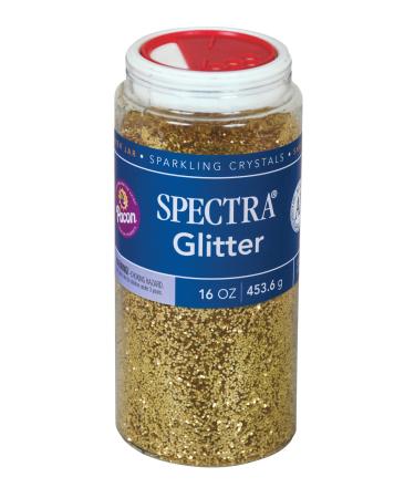 Spectra Arts & Crafts Glitter, Gold, 16 oz., 1 Jar