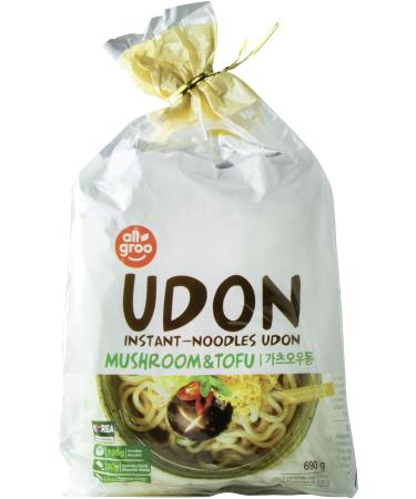 Allgro udon instant noodles - tofu and mushrooms Udon soup spicy aromatic fast preparation - contains 3 portions - 1 x 690 g tofu and mushrooms 690 g (1 Pack)