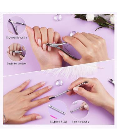 Saviland 180ML Cuticle Remover Kit - High Capacity 6.09 Oz Liquid with Pusher, Trimmer, Nipper - Nail Care Manicure Tool for Home and Salon Use - Buy Online on SooperMarket.com