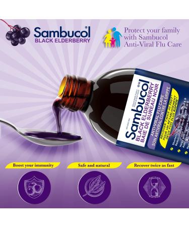 Sambucol Black Elderberry Anti-Viral Flu Care Syrup | Quickly Relieves Cold & Flu Symptoms | Immune Support & Antioxidant | Ideal for Families | 500 mL Anti-Viral Flu Care 500 ml (Pack of 1) - Buy Online on SooperMarket.com