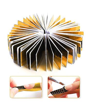 120 Piece Nail Stencils - Self-Adhesive Golden Modeling Stencils for Gel & Nail Extensions | International Shipping - Buy Online on SooperMarket.com
