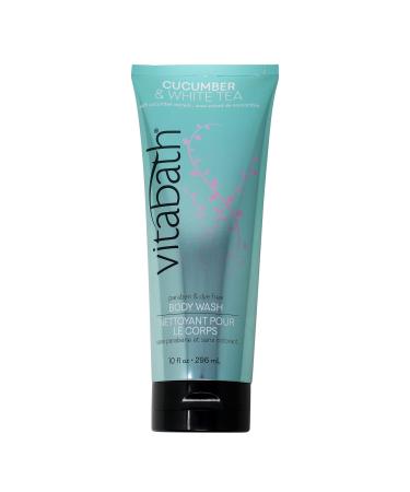 Vitabath Cucumber & White Tea Body Wash Moisturizing Bath & Shower Cleanser & Skincare Radiant Detox & Restore Nourishing Body Polish - Cruelty-Free  Paraben-Free - 10 oz Cucumber & White Tea 10 Fl Oz (Pack of 1)