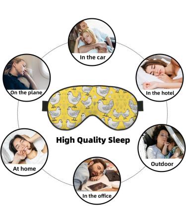 Yellow Chicken Soft Sleep Eye Mask | Breathable Eye Patch for Women | Ideal for Travel & Relaxation - Buy Online on SooperMarket.com