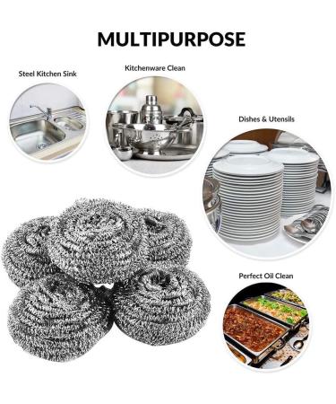 20-Piece Stainless Steel Pot Cleaner Set - High-Performance Spiral Scour Pads for Pans Grills & Stoves - Durable Silver Cleaning Solution - Buy Online on SooperMarket.com