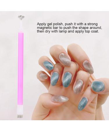 3pcs Pink Nail Polish Magnetic Stick Set - UV Gel Varnish Tool for Cat Eye Nail Art - Buy Online on SooperMarket.com
