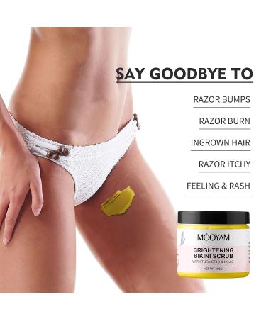 Bikini Area Exfoliator & Brightening Body Scrub - Turmeric & Kojic Acid for Ingrown Hair & KP Treatment | 5.29OZ - Buy Online on SooperMarket.com