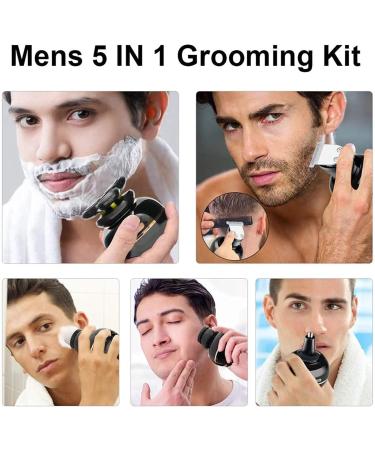 GeRRiT Electric Shaver for Men - 5 in 1 Bald Head Shavers IPX7 Waterproof Rotary Razor & Beard Trimmer Grooming Kit Fast Charging & USB Rechargeable - Buy Online on SooperMarket.com