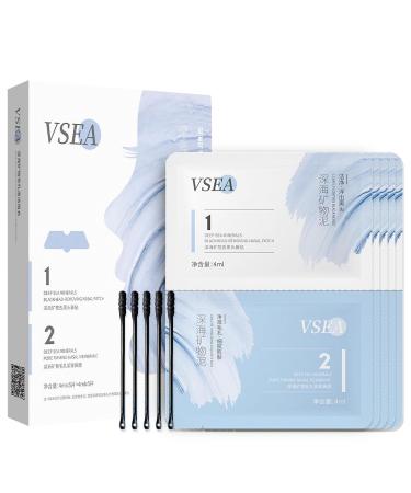 Shefave Blackhead Remover Set 5 Cleaning Strips + 5 Face Mask Pore Cleaner & Pores Reducing Nose Strips with Cleaning Swab Gentle Non-Irritating