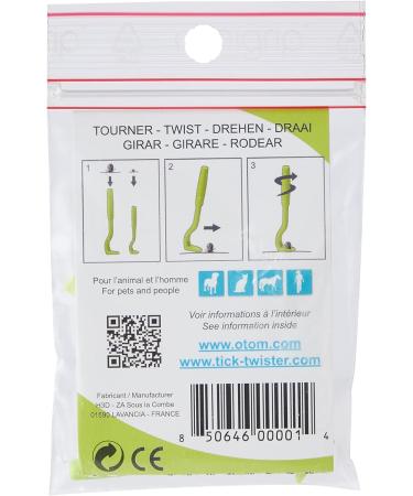 O'tom Tick Twister Green - Safe and Effective Tick Removal Tool - Buy Online on SooperMarket.com