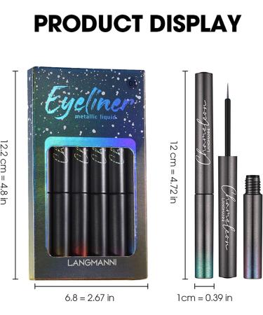 Joyeee Liquid Eyeliner 6pcs Colored Eye Liner Eyeliner Pencil Brown Blue Red White Green Glitter Eyeliner Set Waterproof Smudgeproof Long Lasting Pigmented Gel Eyeliner Make Up for Girl Women Gift #037 - Buy Online on SooperMarket.com