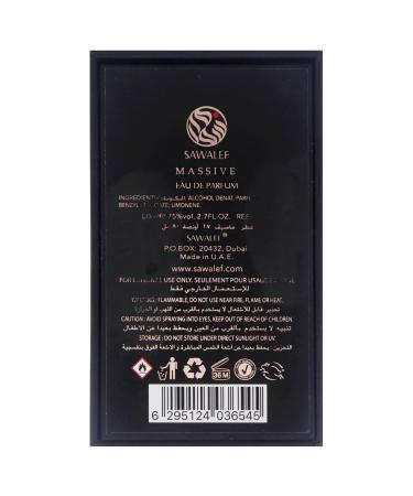 Massive - Woody and Spicy Scent Notes - Long Lasting and Addictive Masculine Fragrance - A Seductive Signature Aroma - The Luxurious Scent Of Arabia - 2.7 oz EDP Spray - Buy Online on SooperMarket.com