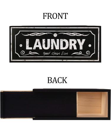 UCUDI Laundry Softener Dispenser Cover & Dryer Sheets Holder Wall Art Decor - Black - Buy Online on SooperMarket.com