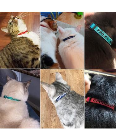 Custom Cat Collar Personalized Breakaway Cat Collar with Bell & Embroidered ID Pet Name & Phone Number (1PCS) - Buy Online on SooperMarket.com