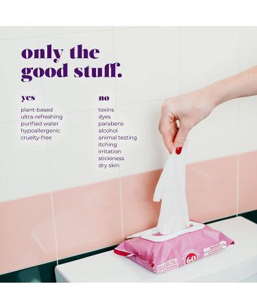 Goodwipes Lavender Scented Flushable Butt Wipes - Biodegradable with Botanicals - Aloe, Septic Safe, 180 Count (3 Packs of 60) - Buy Online on SooperMarket.com
