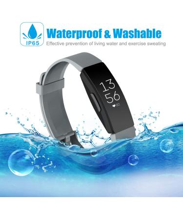 Vancle 3 Pack Silicone Sport Replacement Bracelets for Fitbit Inspire HR Inspire & Inspire 2 - Black Marine Blue Gray - Buy Online on SooperMarket.com