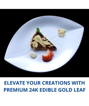grandgarnish 24K Edible Gold Leaf Sheets -1.7 inch Small 10 Pc - Food Grade Real Gold Foil Leaves for Baking Cake  Cooking  Face Mask  Makeup  Arts and Crafts - Buy Online on SooperMarket.com