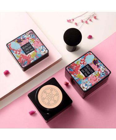 NUIBO Mushroom Head Air Cushion CC Cream Foundation + 2PCS Sponges | Moisturizing BB Cream, Long Lasting Matte Concealer | Ivory Shade - Buy Online on SooperMarket.com