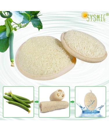 3 Packs Exfoliating Loofah Sponge Pads | Large 5x7 | 100% Natural Luffa and Terry Cloth | Premium Scrubber Body Glove for Men and Women | Ideal for Bath Spa and Shower - Buy Online on SooperMarket.com