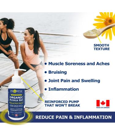 Promise Organic Arnica Gel 340ml (12oz) Instant Soothing Muscle & Joint Pain Relief Reduces Inflammation Arthritis Swelling Joint Pain Topical Organic Arnica Montana Made in Canada 340 ml (Pack of 1) - Buy Online on SooperMarket.com